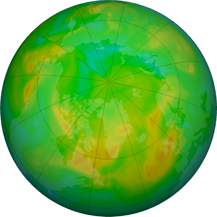 Arctic ozone map for 10 July 2024
